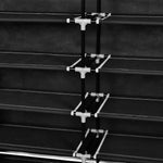 Fabric Shoe Cabinet with Cover 115 x 28 x 110 cm Black - Bargainia.com - 