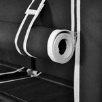 Fabric Shoe Cabinet with Cover 115 x 28 x 110 cm Black - Bargainia.com - 