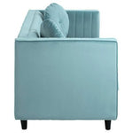 Farah Three Seater Pastel Green Velvet Sofa - Bargainia.com - 