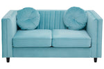 Farah Two Seat Green Velvet Sofa - Bargainia.com - 