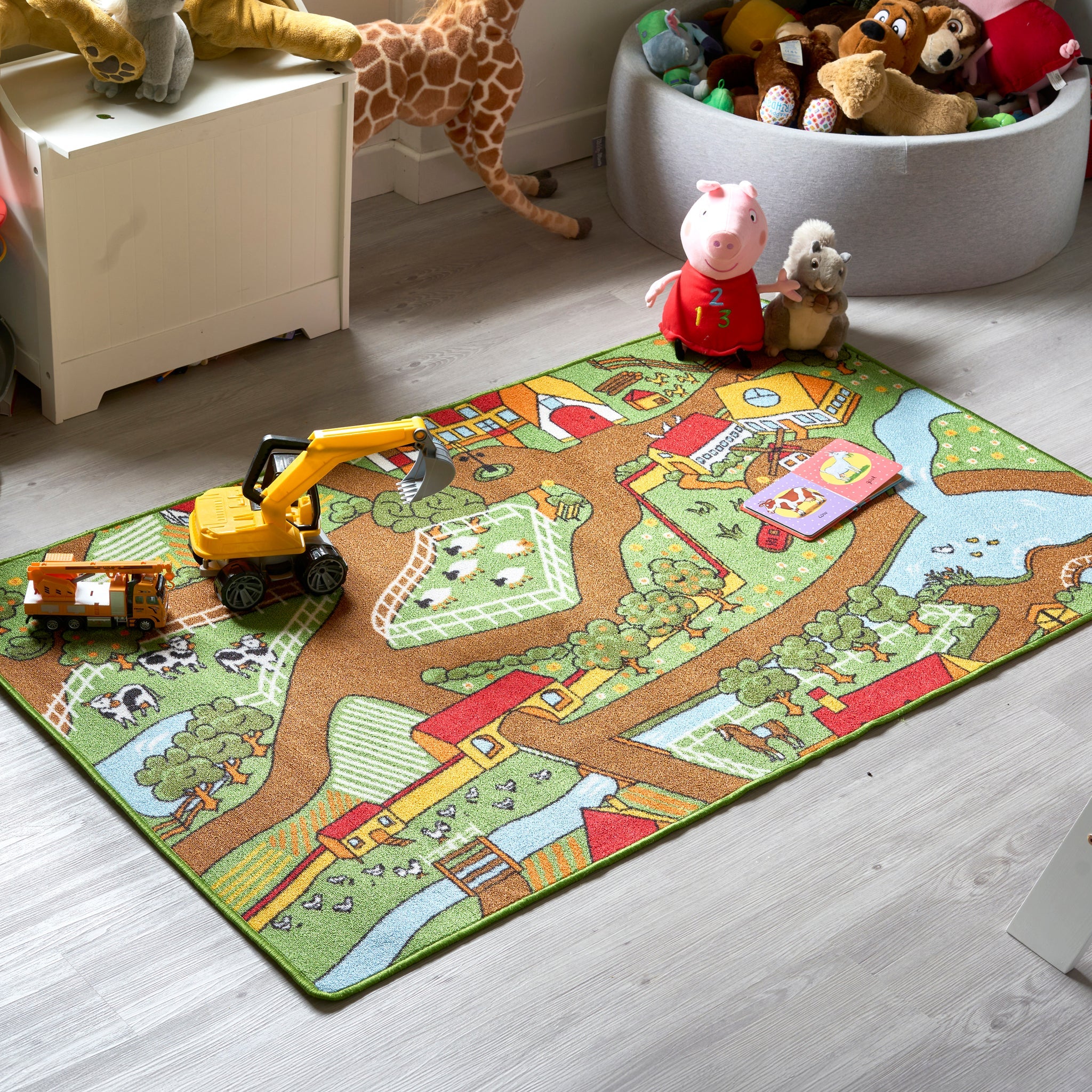 Farm Play Mat Nursery Play Room Non Slip Rug - Bargainia.com - 5056150233596
