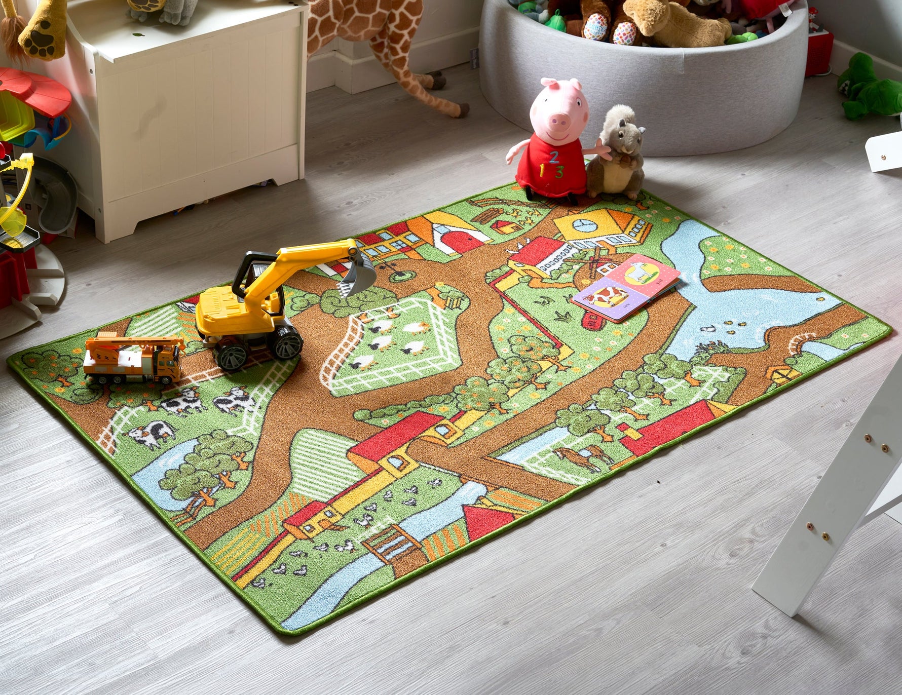 Farm Play Mat Nursery Play Room Non Slip Rug - Bargainia.com - 5056150233596
