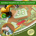 Farm Play Mat Nursery Play Room Non Slip Rug - Bargainia.com - 5056150233596