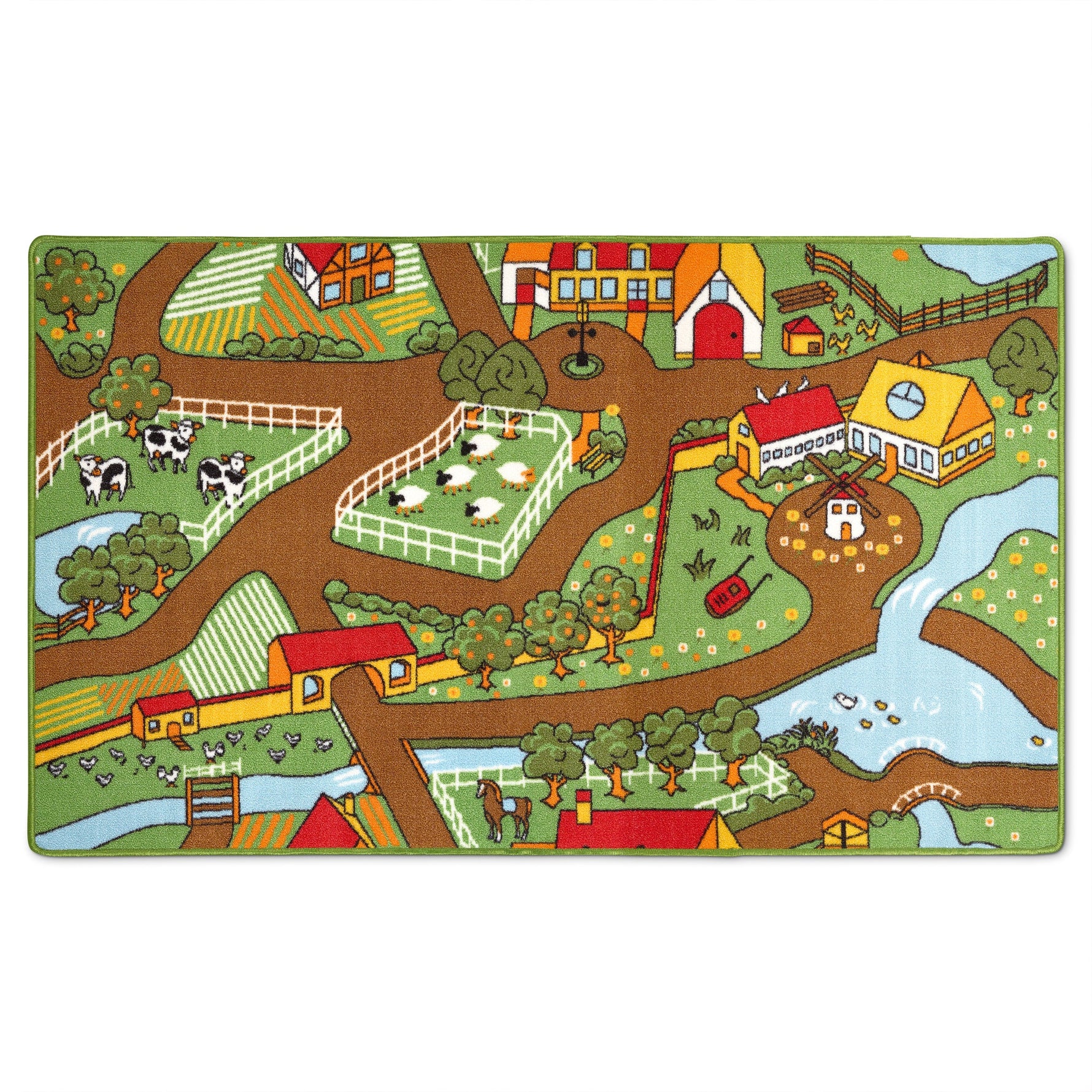 Farm Play Mat Nursery Play Room Non Slip Rug - Bargainia.com - 5056150233596