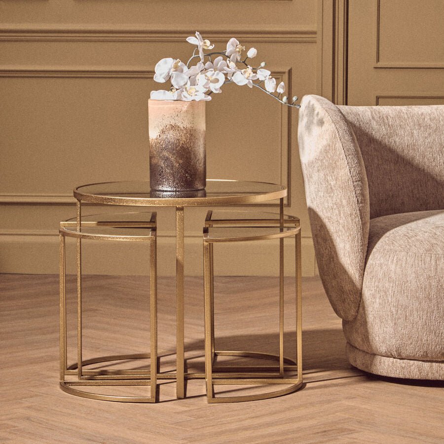 Farran Champagne Gold Set Of 5 Tables - Bargainia.com - 5018705436449