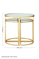 Farran Champagne Gold Set Of 5 Tables - Bargainia.com - 5018705436449
