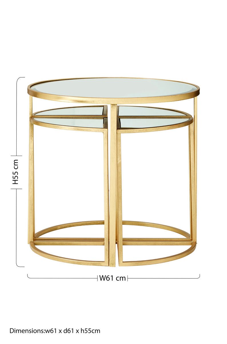 Farran Champagne Gold Set Of 5 Tables - Bargainia.com - 5018705436449