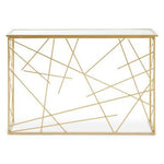 Farran Gold Finish Console Table With Mirror Top - Bargainia.com - 5018705496252