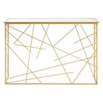 Farran Gold Finish Console Table With Mirror Top - Bargainia.com - 5018705496252