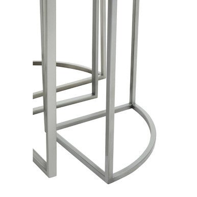 Farran Set of 5 Silver Finish Tables - Bargainia.com - 5018705496337