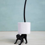 Fauna Black Finish Monkey Toilet Roll Holder - Bargainia.com - 5018705967127