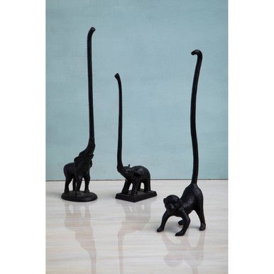 Fauna Black Finish Monkey Toilet Roll Holder - Bargainia.com - 5018705967127