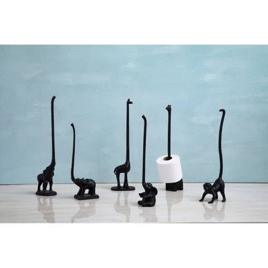 Fauna Black Finish Monkey Toilet Roll Holder - Bargainia.com - 5018705967127