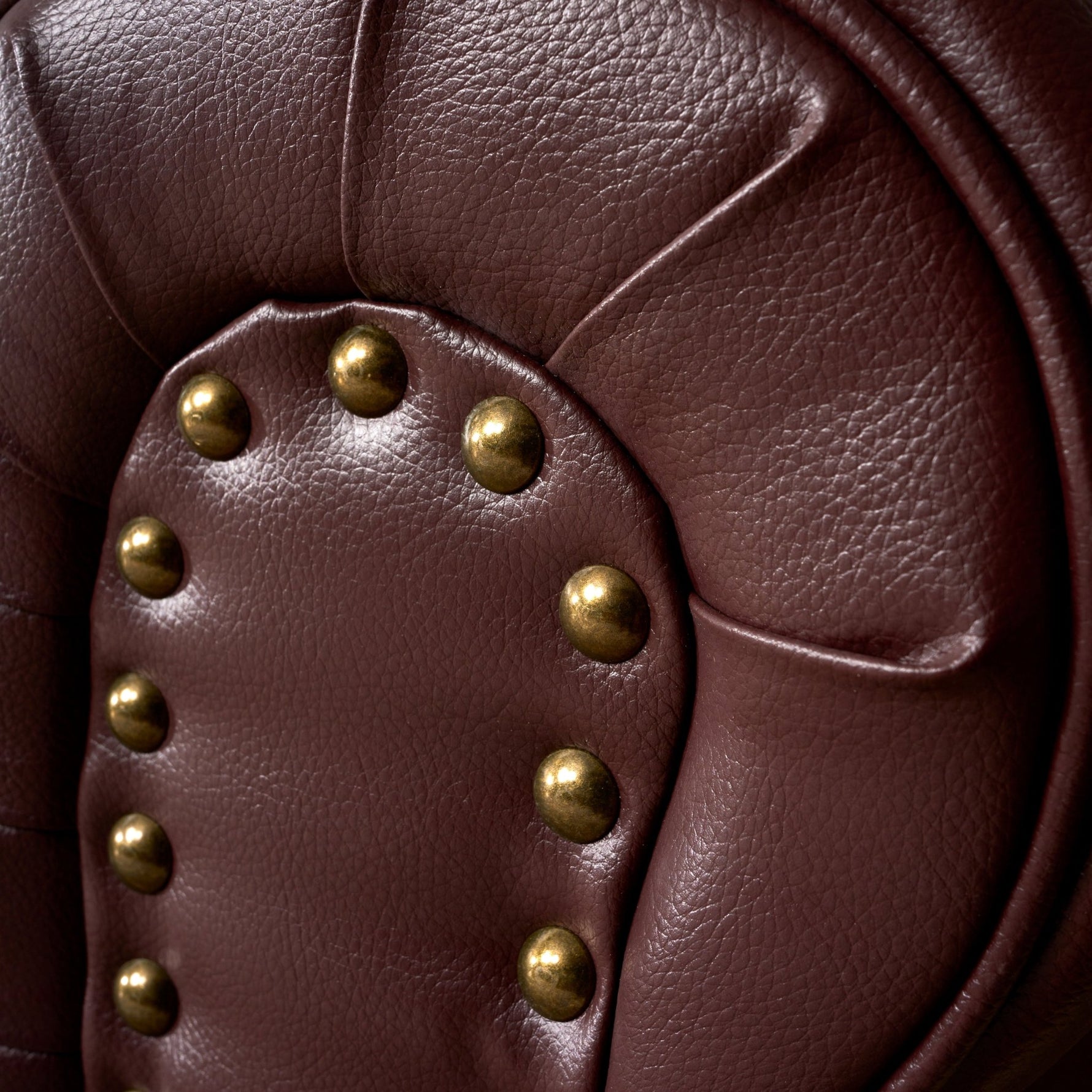 Faux Leather Chesterfield Arm Chair - Brown - Bargainia.com - 5056536103659