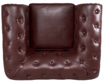 Faux Leather Chesterfield Sofa Suite - Brown - Bargainia.com - 