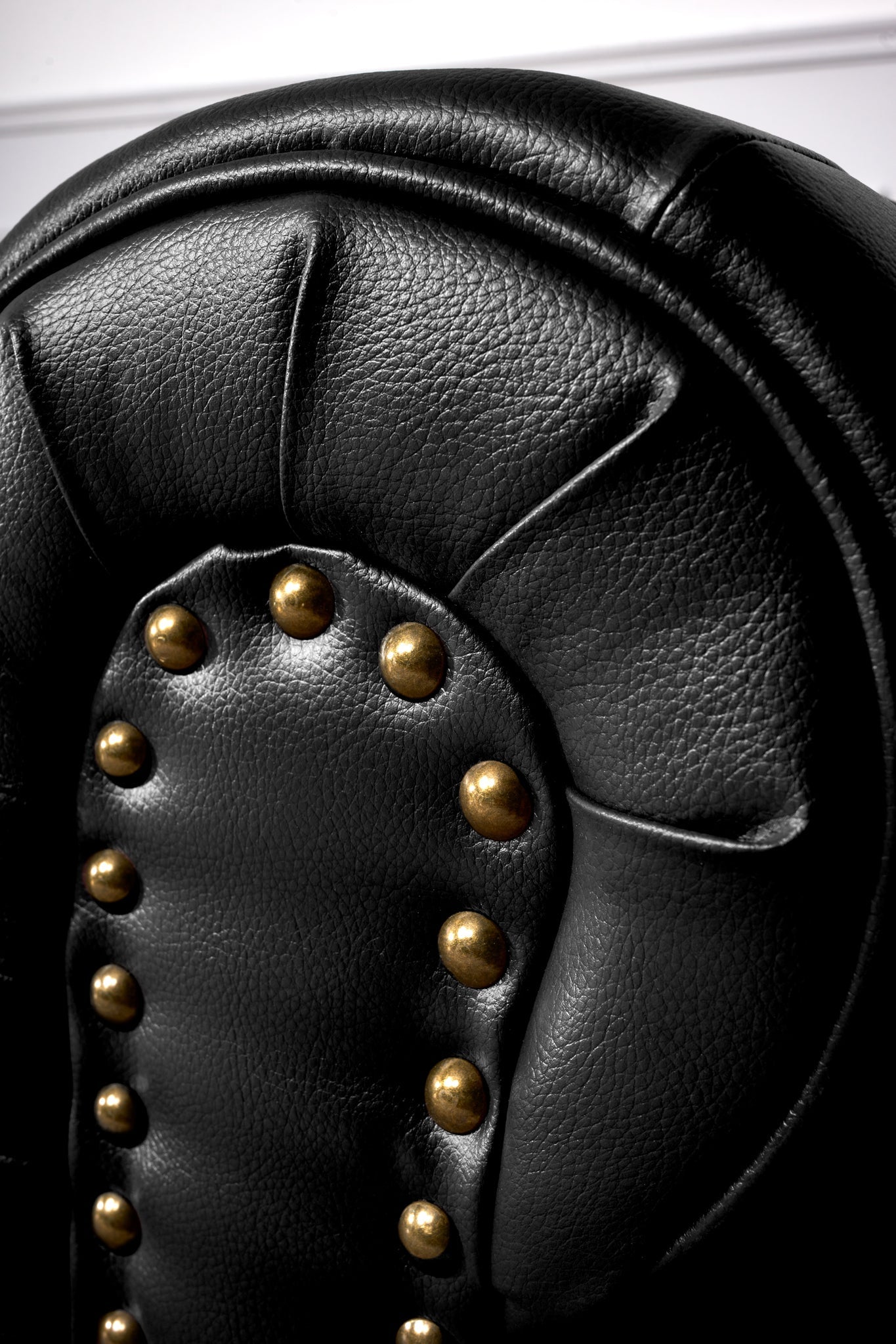 Faux Leather Chesterfield Two Seater Sofa - Black - Bargainia.com - 