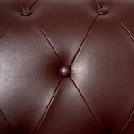 Faux Leather Chesterfield Two Seater Sofa - Brown - Bargainia.com - 5056536105974