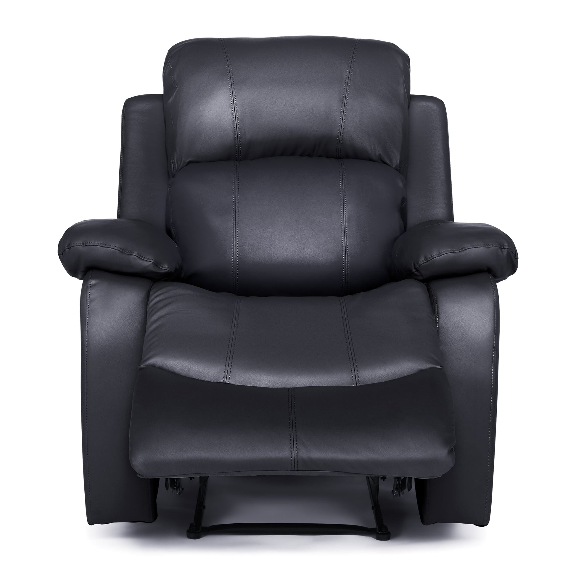 Faux Leather Manual Recliner Arm Chair - Black - Bargainia.com - 5056150222903 - MLM-111433-1-BLK