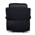 Faux Leather Manual Recliner Arm Chair - Black - Bargainia.com - 