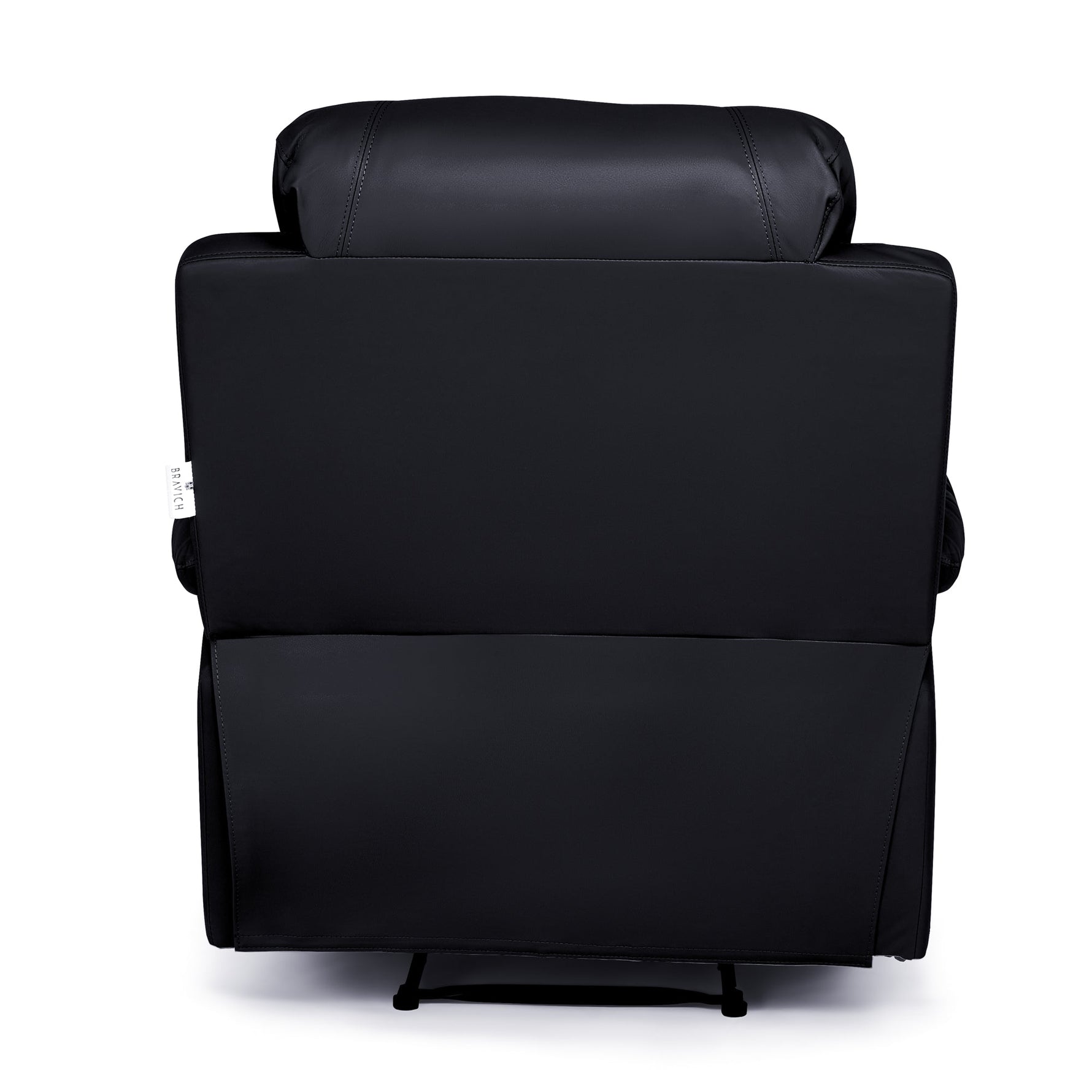 Faux Leather Manual Recliner Arm Chair - Black - Bargainia.com - 