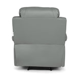 Faux Leather Manual Recliner Arm Chair - Charcoal Grey - Bargainia.com - 