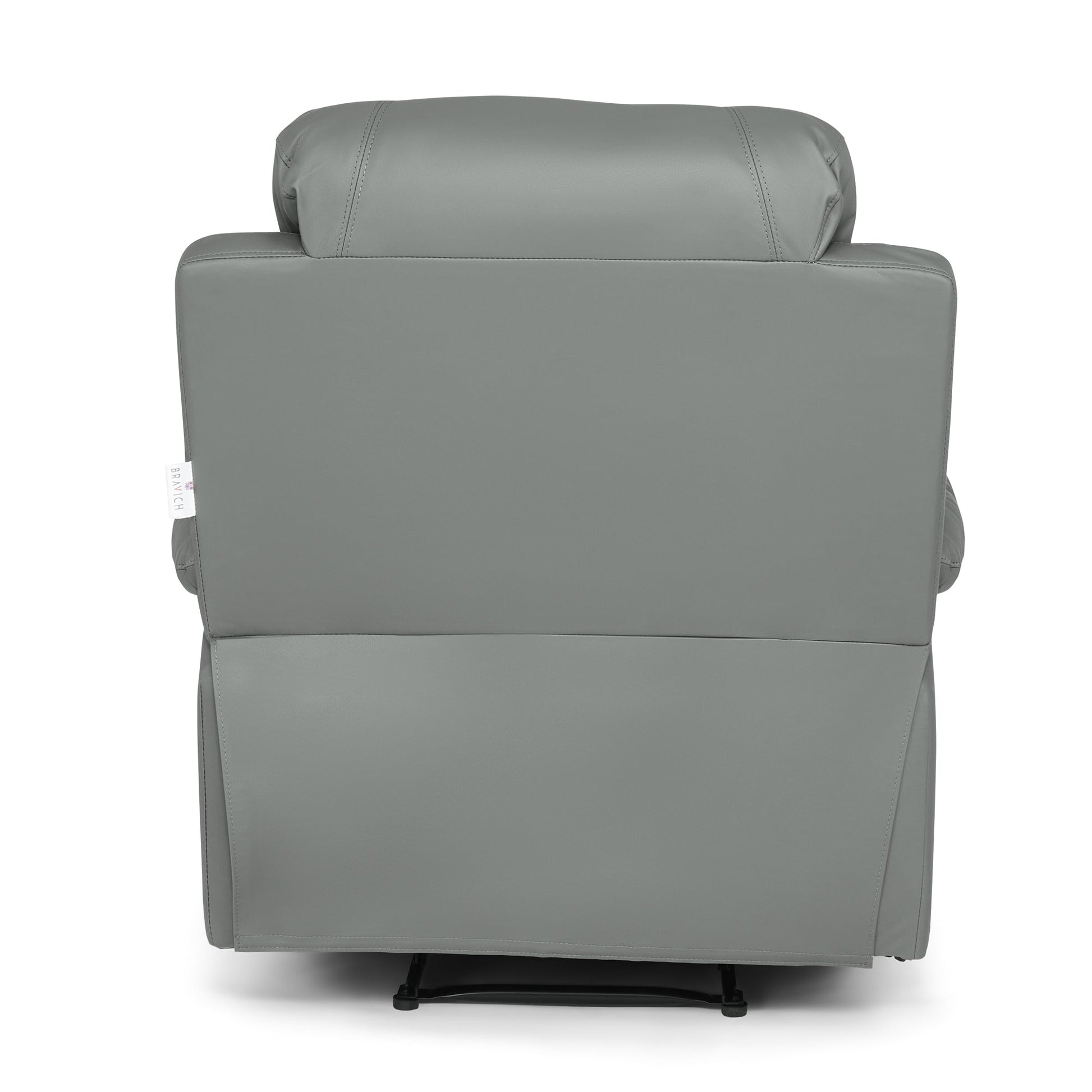 Faux Leather Manual Recliner Arm Chair - Charcoal Grey - Bargainia.com - 8800228253293 - MLM-111433-1