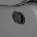 Faux Leather Manual Recliner Two & Three Seater Sofa Set - Charcoal Grey - Bargainia.com - 