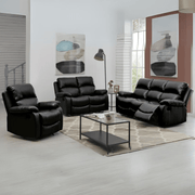 Faux Leather Recliner Sofas Bargainia Full Suite Black