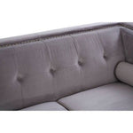 Felisa Two Seater Grey Velvet Sofa - Bargainia.com - 