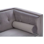 Felisa Two Seater Grey Velvet Sofa - Bargainia.com - 