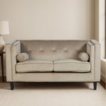 Felisa Two Seater Mink Velvet Sofa - Bargainia.com - 