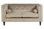 Felisa Two Seater Mink Velvet Sofa - Bargainia.com - 