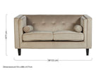 Felisa Two Seater Mink Velvet Sofa - Bargainia.com - 