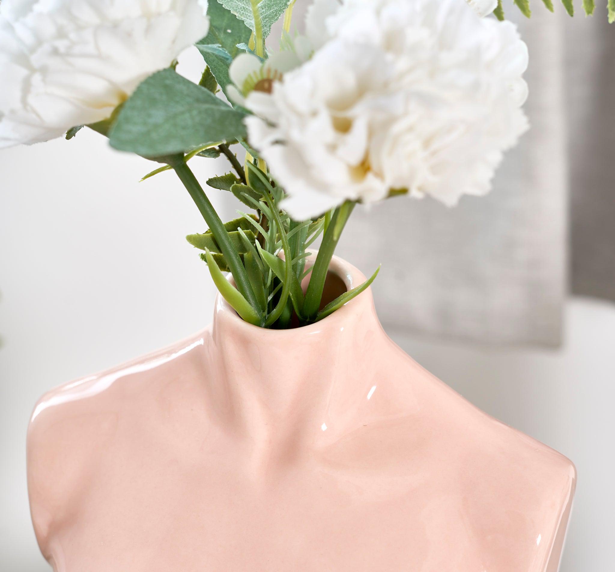 Female Silhouette Torso Vase - 20cm - Assorted Colours Vase Clearance