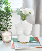 Female Silhouette Torso Vase - 20cm - Assorted Colours - Bargainia.com - 