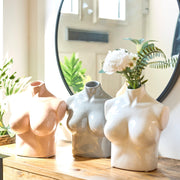 Female Silhouette Torso Vase - 20cm - Assorted Colours Vase Clearance