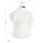 Female Silhouette Torso Vase - 20cm - Assorted Colours - Bargainia.com - 