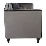 Ferris 3 Seat Grey Velvet Sofa - Bargainia.com - 
