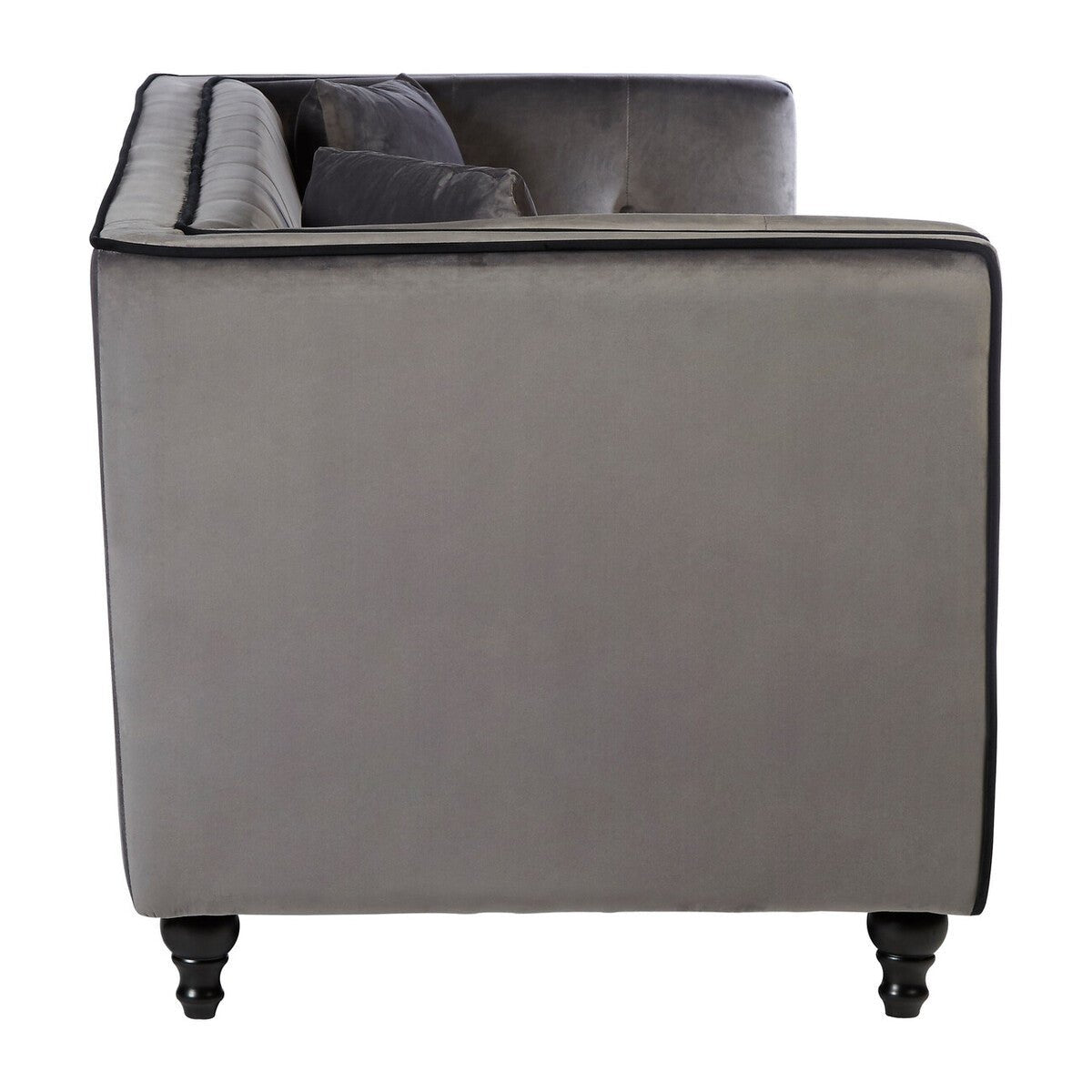 Ferris 3 Seat Grey Velvet Sofa - Bargainia.com - 