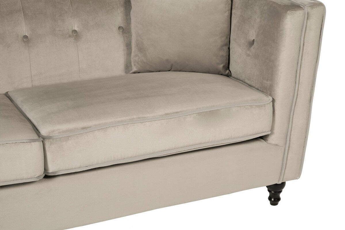 Ferris 3 Seat Mink Velvet Sofa - Bargainia.com - 