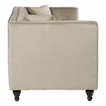 Ferris 3 Seat Mink Velvet Sofa - Bargainia.com - 