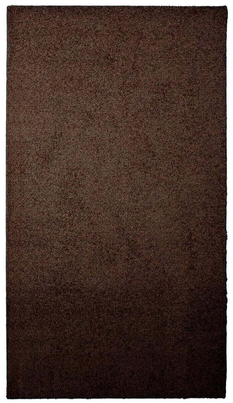 Fiji Chocolate Brown Washable Solid Shaggy Rug - Bargainia.com - 