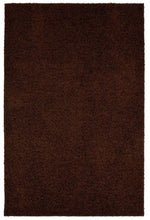 Fiji Chocolate Brown Washable Solid Shaggy Rug - Bargainia.com - 