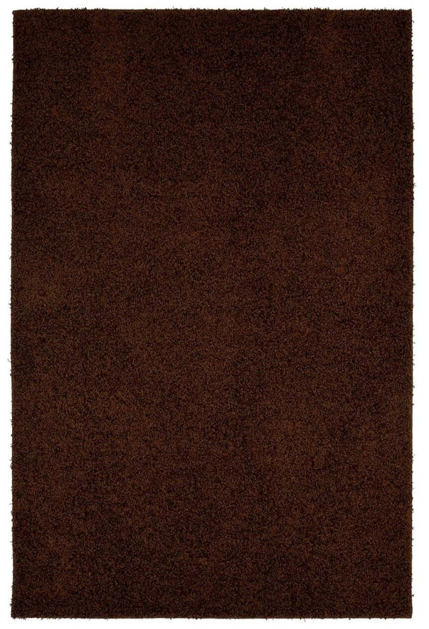 Fiji Chocolate Brown Washable Solid Shaggy Rug - Bargainia.com - 
