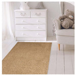Fiji Latte Beige Washable Solid Shaggy Rug - Bargainia.com - 