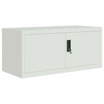 File Cabinet Light Grey 90x40x145 cm Steel - Bargainia.com - 