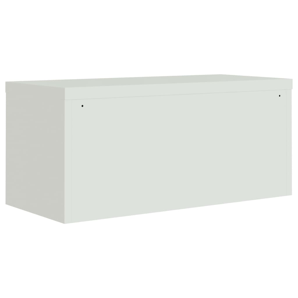 File Cabinet Light Grey 90x40x145 cm Steel - Bargainia.com - 
