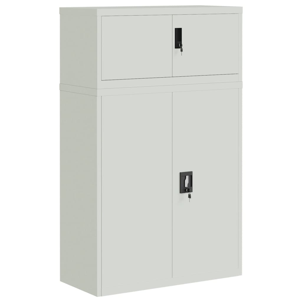 File Cabinet Light Grey 90x40x145 cm Steel - Bargainia.com - 