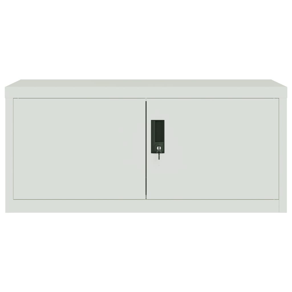 File Cabinet Light Grey 90x40x145 cm Steel - Bargainia.com - 