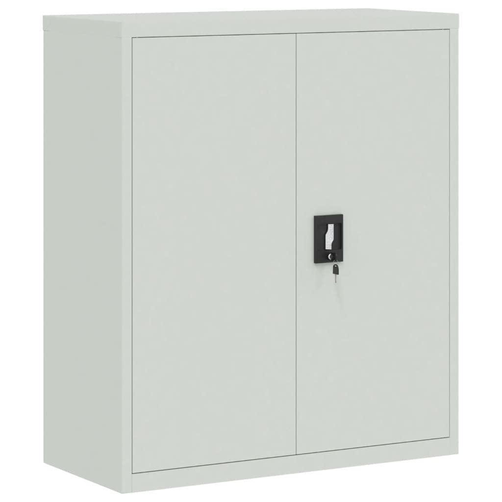 File Cabinet Light Grey 90x40x145 cm Steel - Bargainia.com - 